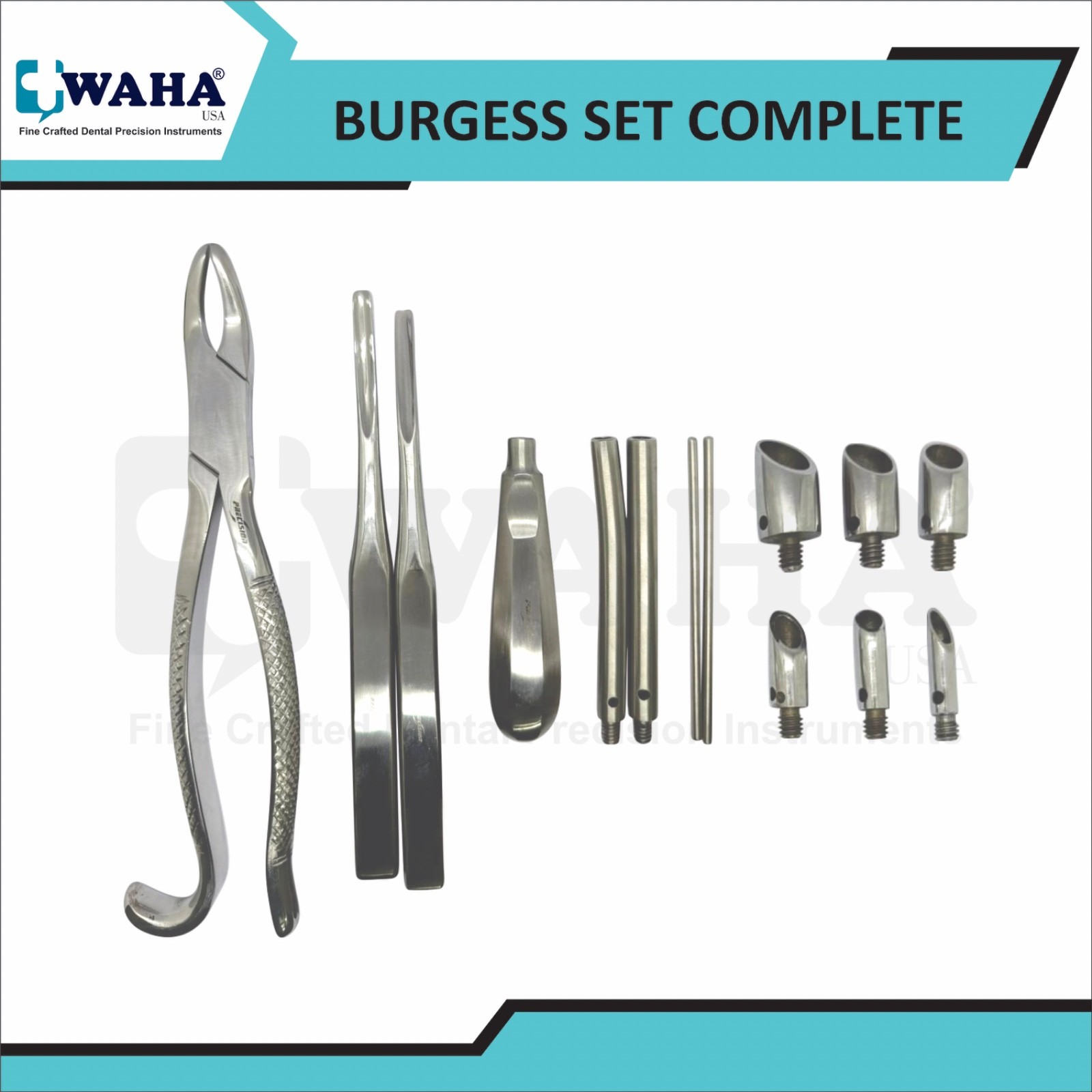 14 Piece Equine Dental Burgess Wolf Tooth Extractor Kit Veterinary Instruments