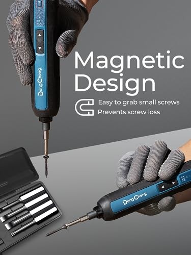 DongCheng 4V Cordless Electric Screwdriver, 2000mAh Battery Powered