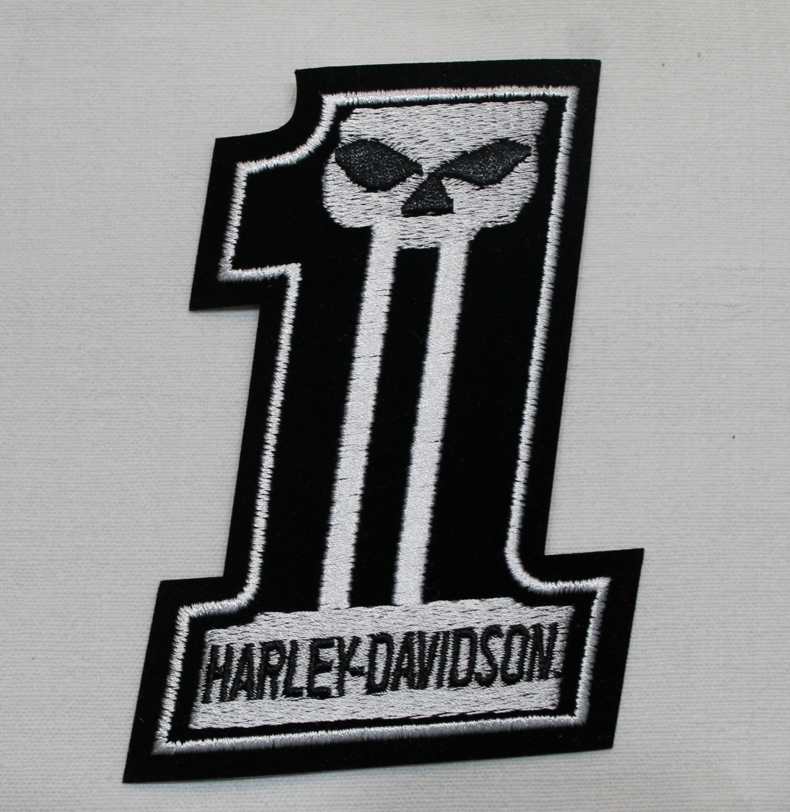 HARLEY DAVIDSON #1 WILLIE G SKULL PATCH - 4.5" NEW (A)