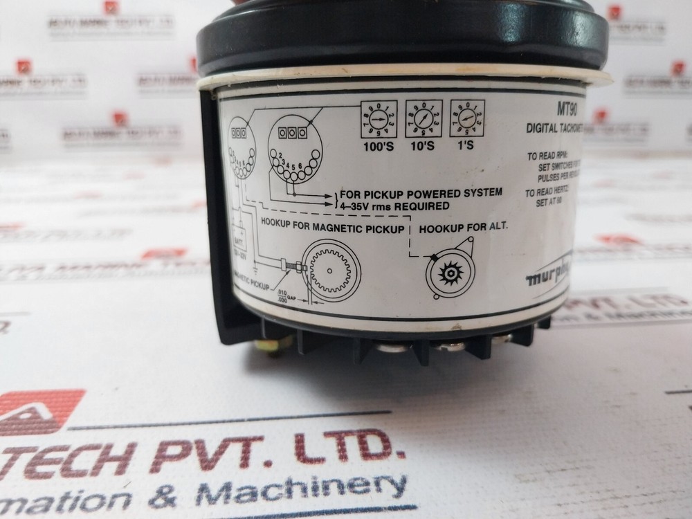 Murphy MT90-2-B Digital Tachometer 12V-32V