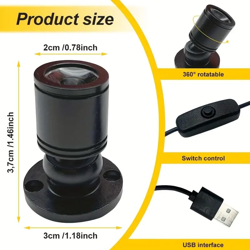 USB Powered Mini Spotlights for Displays 2-Pack â€“ 5V Small LED Spot Lights ...
