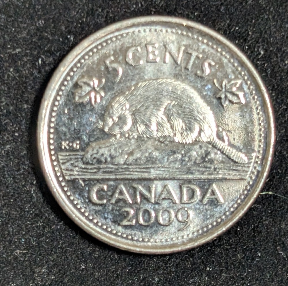 2009 Canada 5 Cents Circulated KM# 491