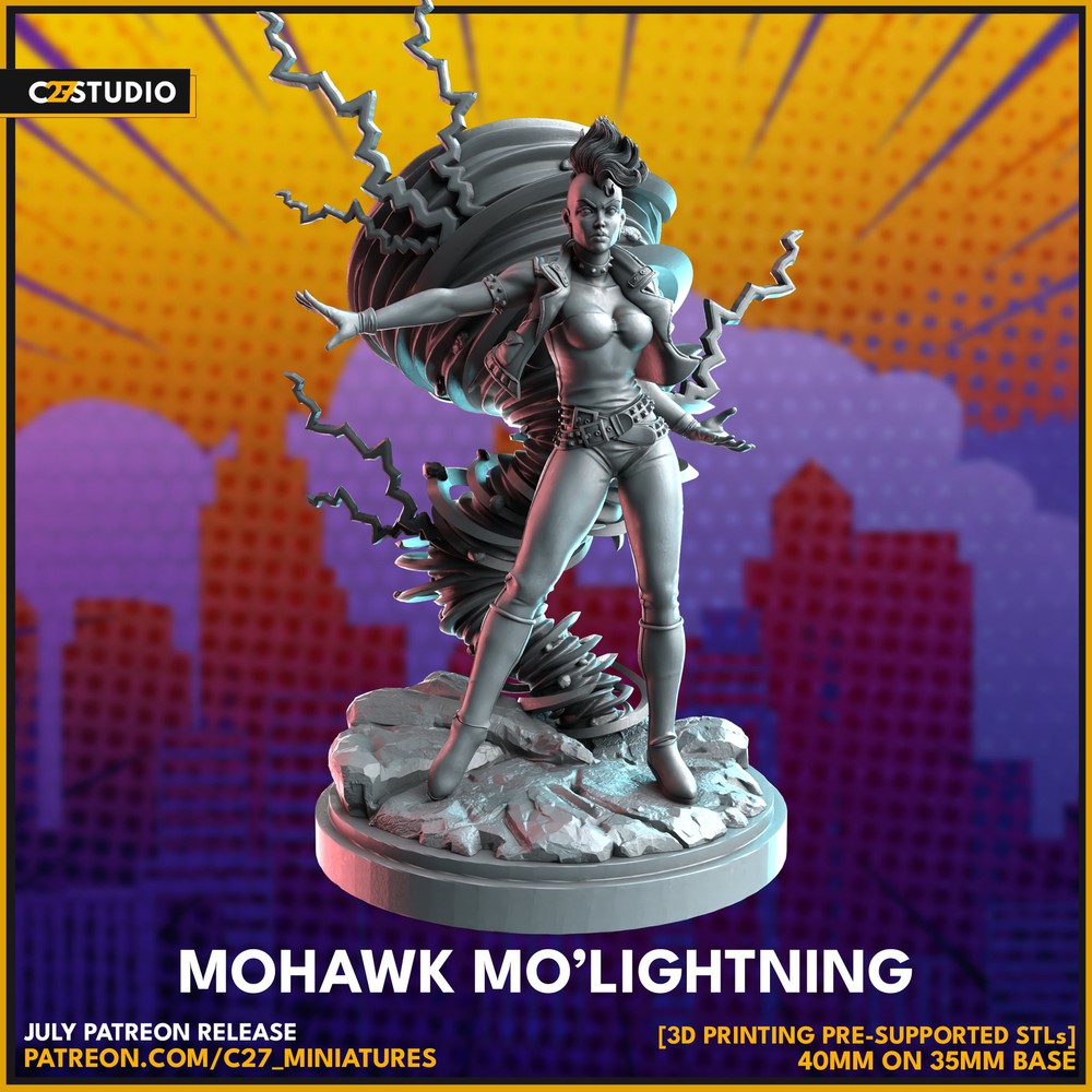 Mohawk Mo'Lightning | 40mm Crisis Protocol | Tabletop Gaming | Tabletop