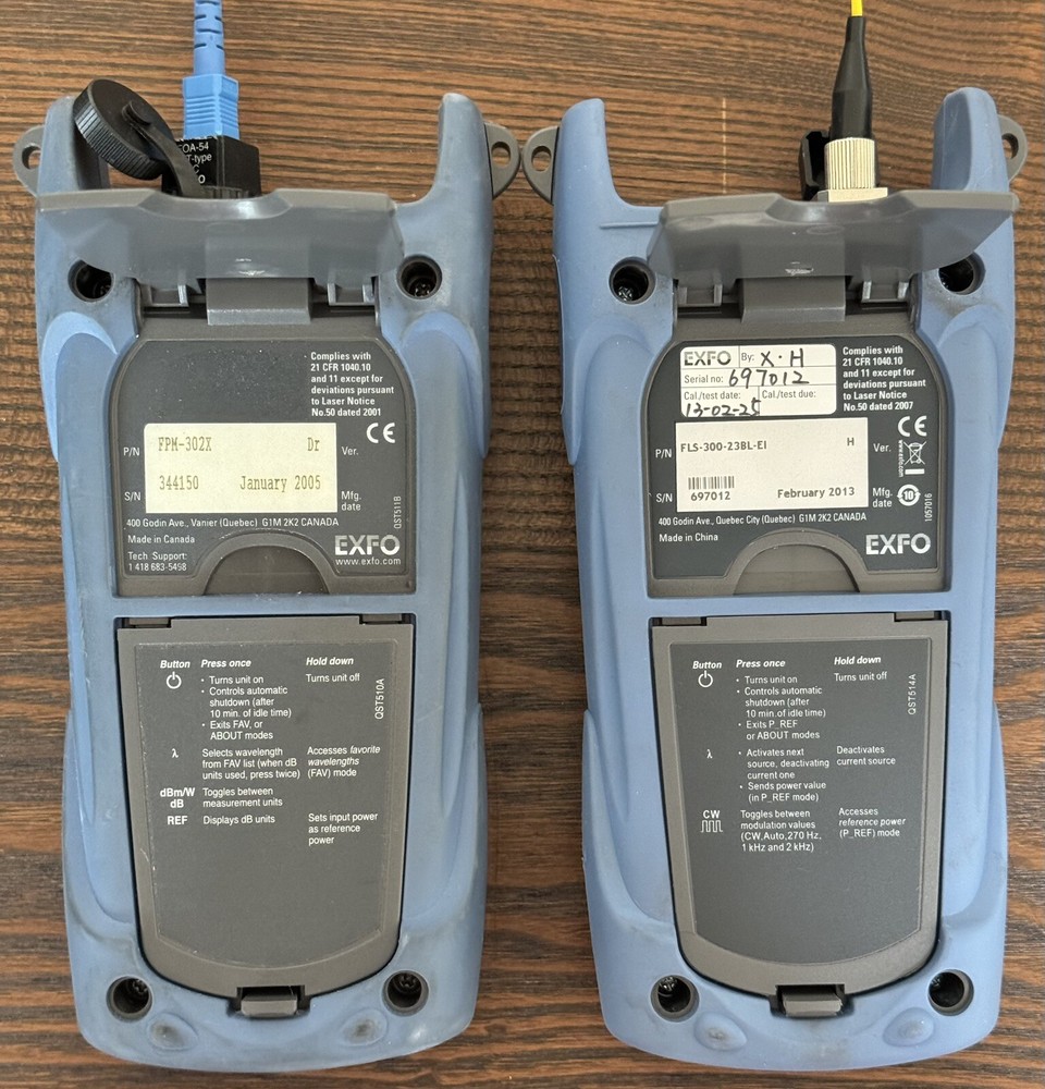 EXFO FLS-300 & FPM-300 Set SMF Optical Power Meter & Source