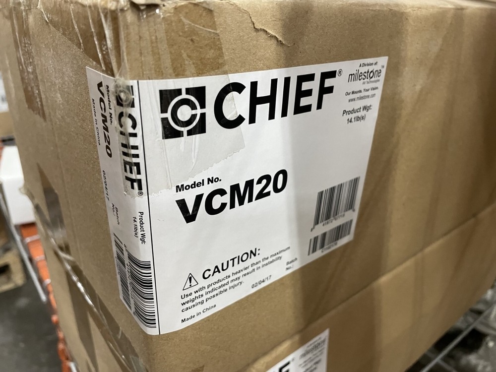 Chief VCM20W Heavy Duty Ceiling Projector Mount Bracket (White)