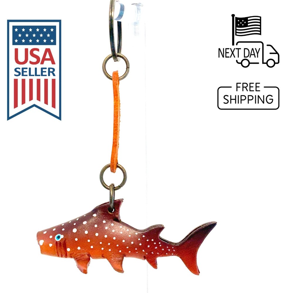 Whale shark Handmade Leather Keyring