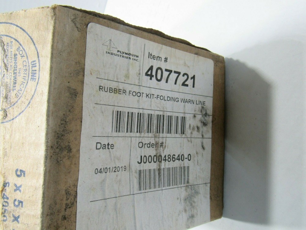 GARLOCK 407721 RUBBER FOOT SET FOR FOLDING VISUAL WARNING LINE SYSTEM