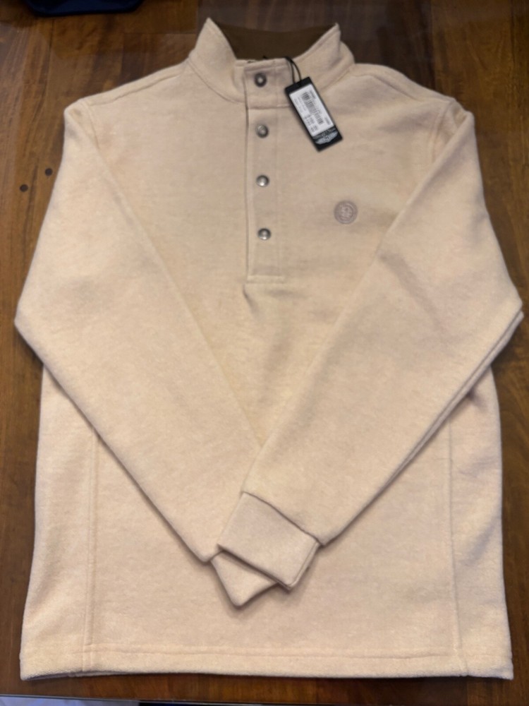 NWT MEN'S STRAIGHT DOWN LEUCADIA PULLOVER, SIZE: S, COLOR: OAT (M18)