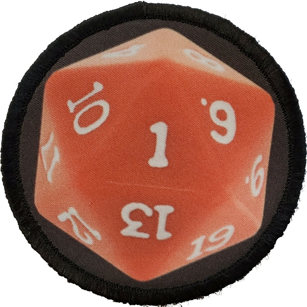 Natural 1 Dice Morale Patch Military 20 Sided Dice Role playing Patch