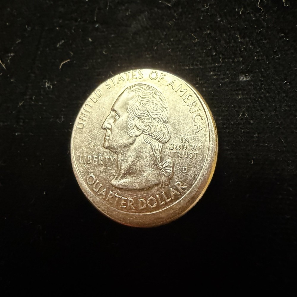 1999-D Mint Error Off-Center Georgia State Quarter Clad 25c