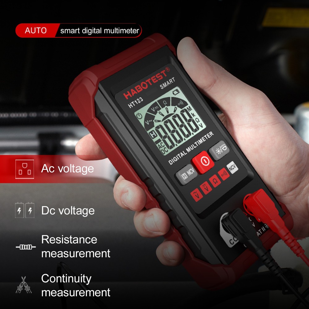 Intelligent Mini Multimeter With NCV Test For Home Use Auto Range