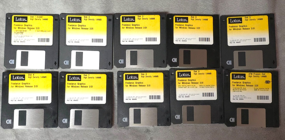 Lotus Freelance Graphics Release 2.01 Windows Program Disk Diskette 3.5 3-1/2 in