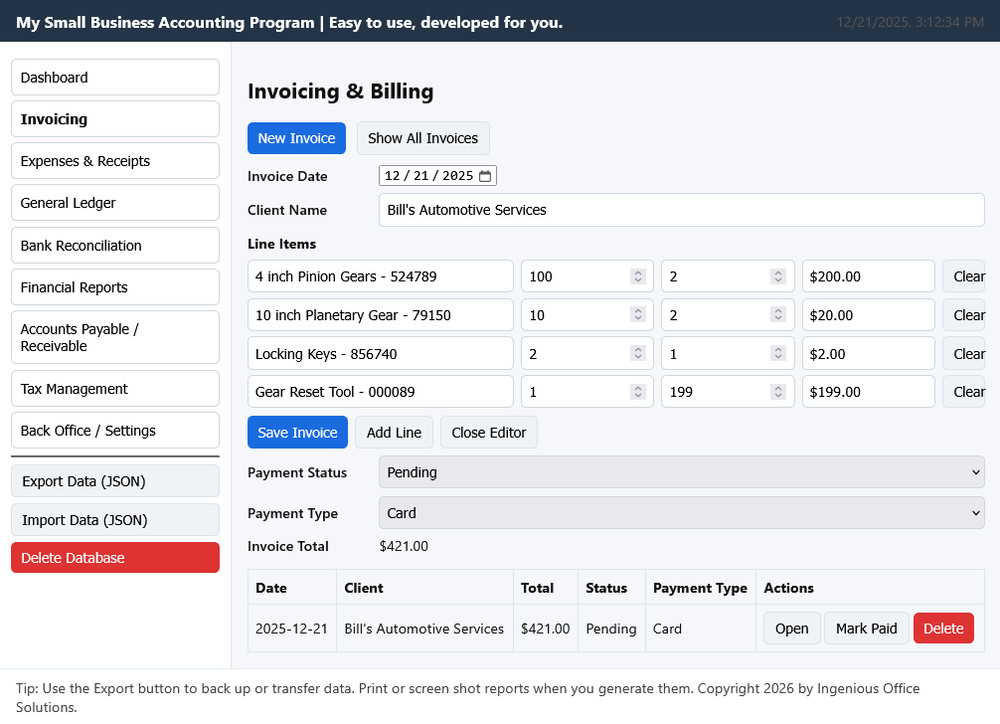 My Small Business Accounting Program Any PC, UNIVERSAL OS, FULL VERSION, CD-r