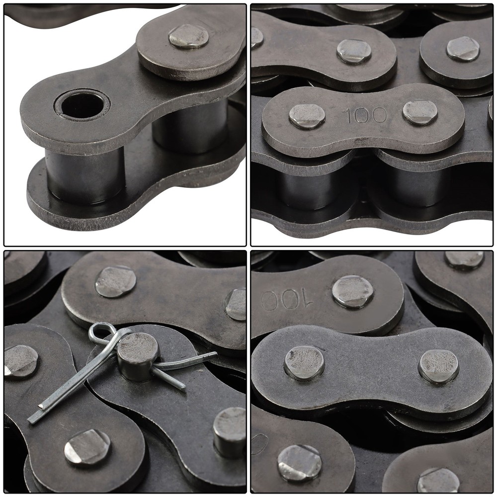 #100H Heavy Duty Roller Chain×10 ft + 1 Connecting Links