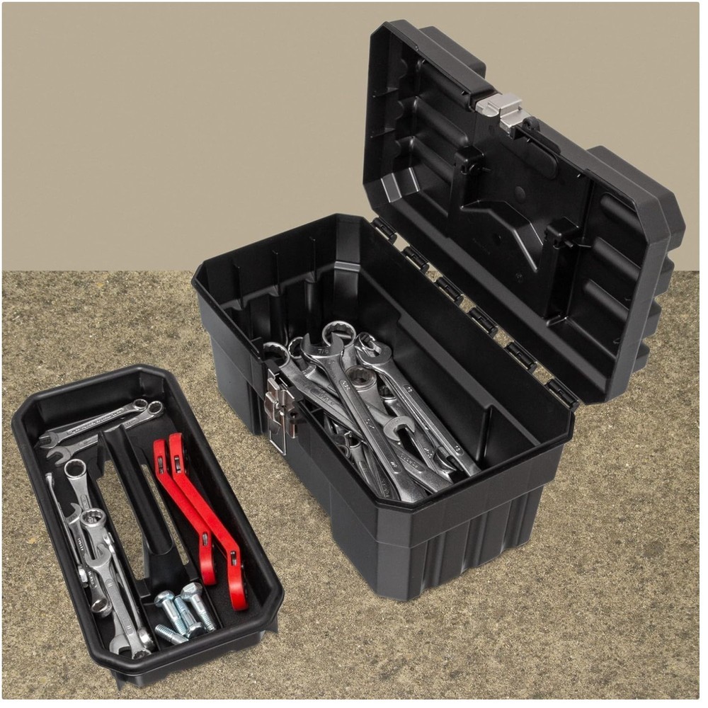 Compact 14" Plastic Toolbox Organizer