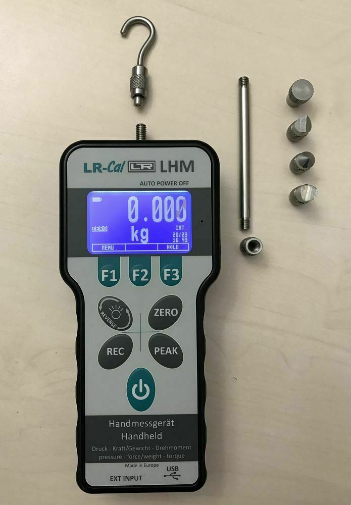 LR-Cal LHM N Pressure Torque & Force Meter with Internal Force Sensor 0 - 5000 N