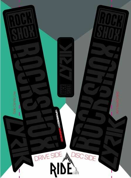 RockShox Lyrik 2018 Stealth Replica Decals.