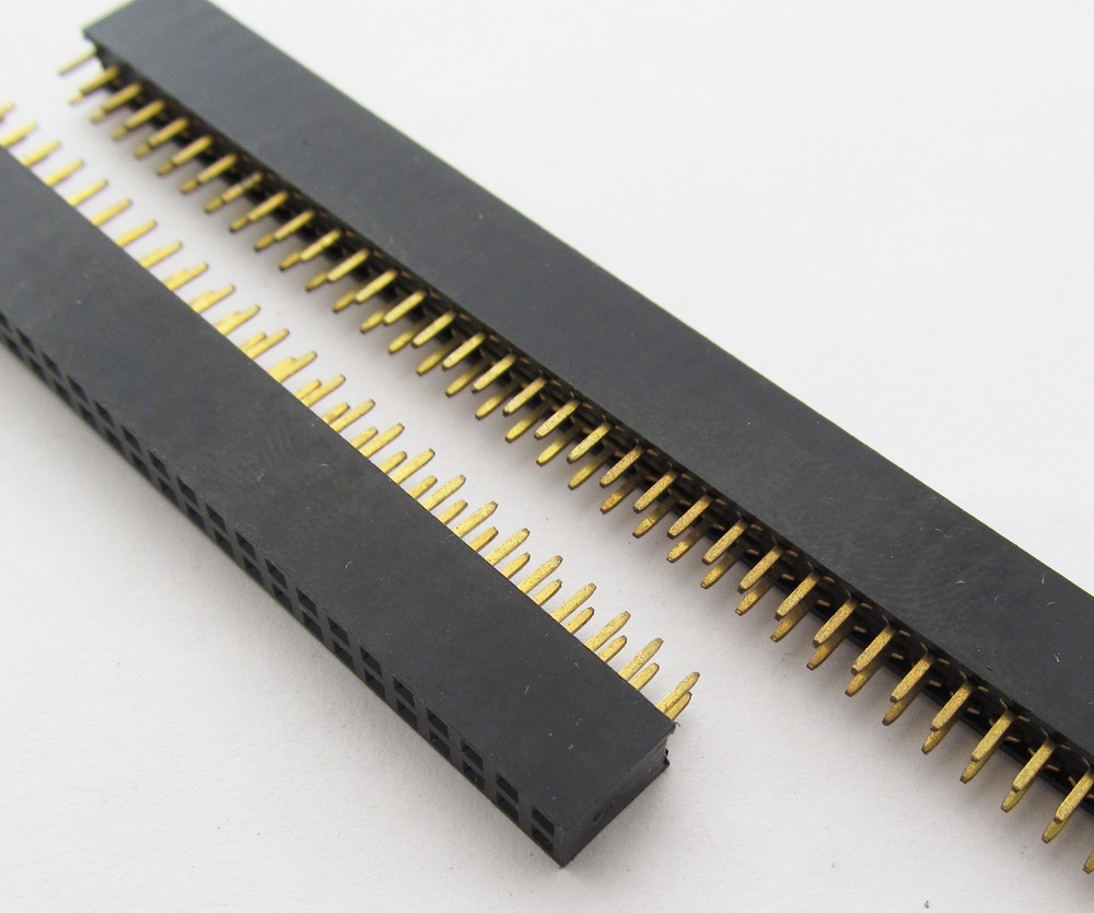 4pcs Double Row 2x 40pin Female 2.54mm Pitch Flat PCB Panel Breakable Pin Header