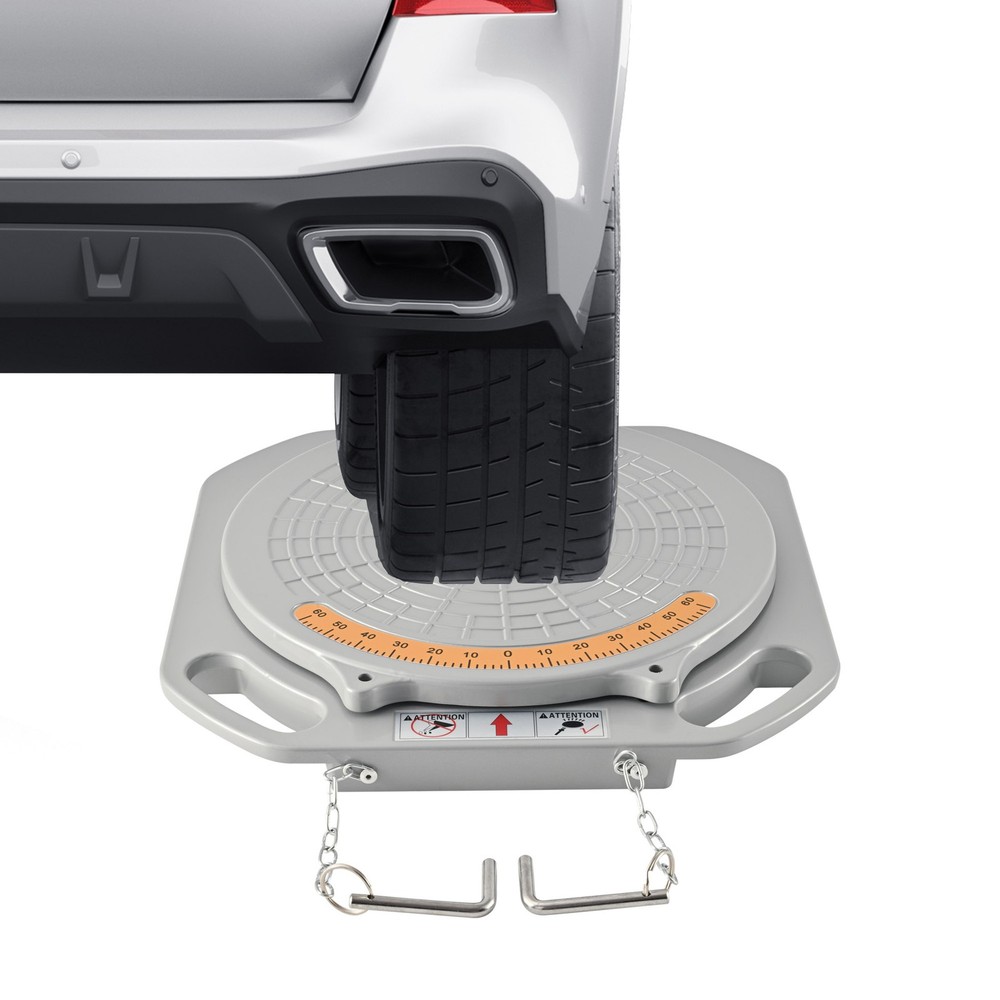 One Pair Magnesium Alloy Turntable Wheel Alignment 50° Rotating Turn Plate