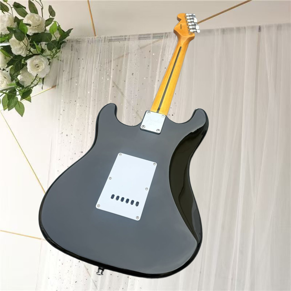 エレキギター、ブラック、高品質、送料無料、音質優美、6弦、空輸