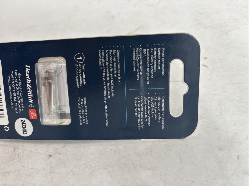 Heath Zenith SL-7797-02 Wireless Door Push Button, White