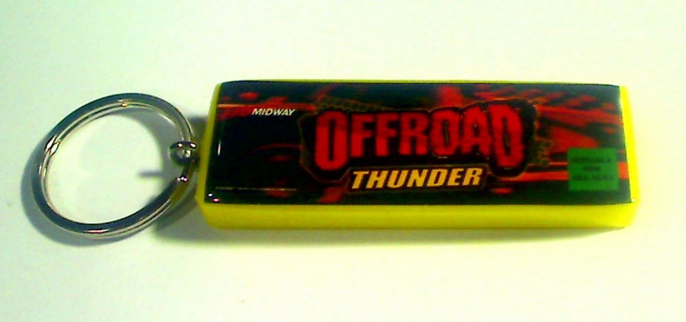 OFFROAD Thunder Arcade Marquee Coin Door Keychain