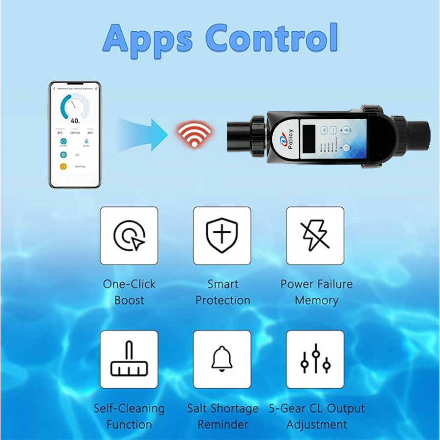 Complete Salt Water Pool Chlorine Generator System for 26000 Gallon Chlorinator