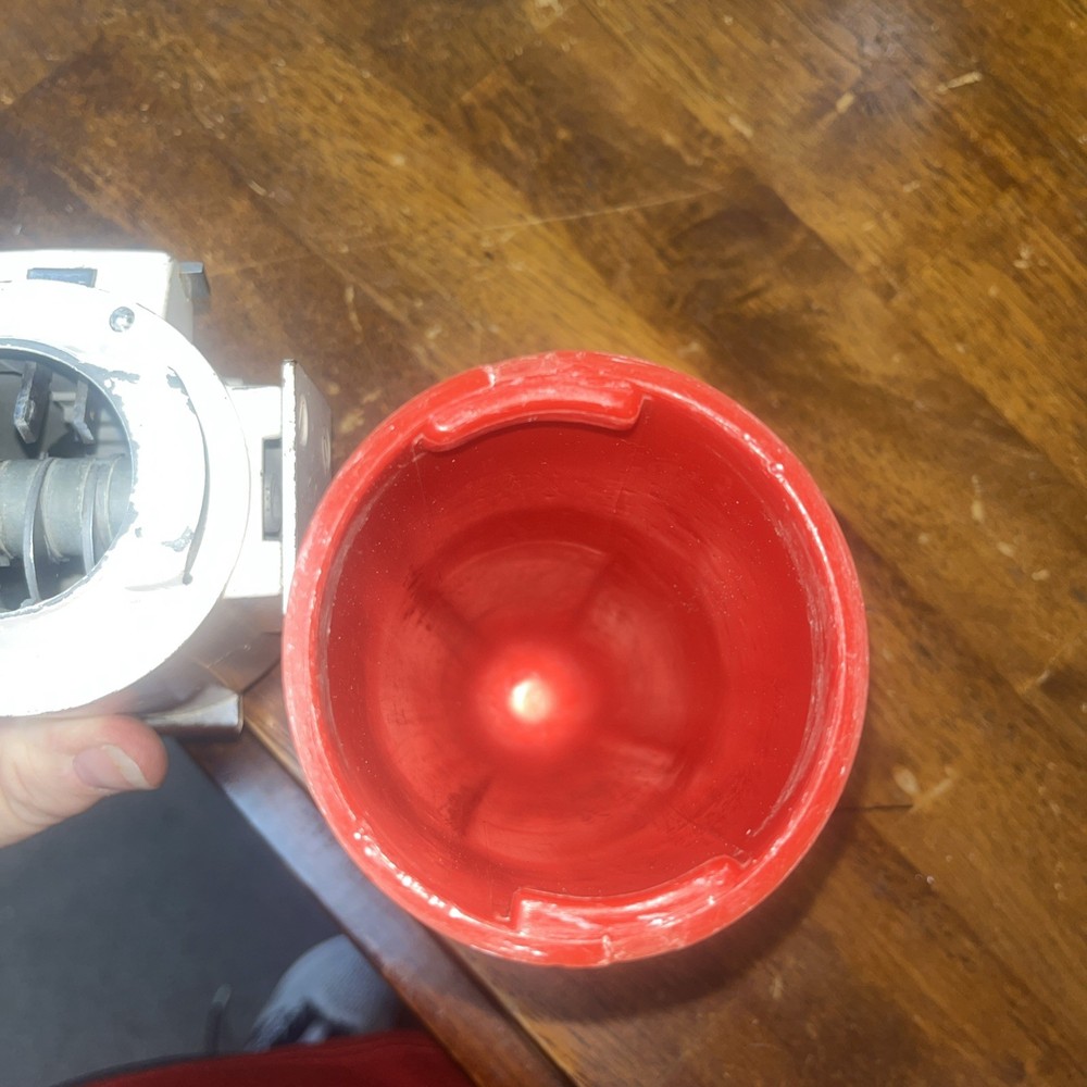 1950's Red & White Wall Mount Dazey Atomic Rocket Ice Crusher Model 160