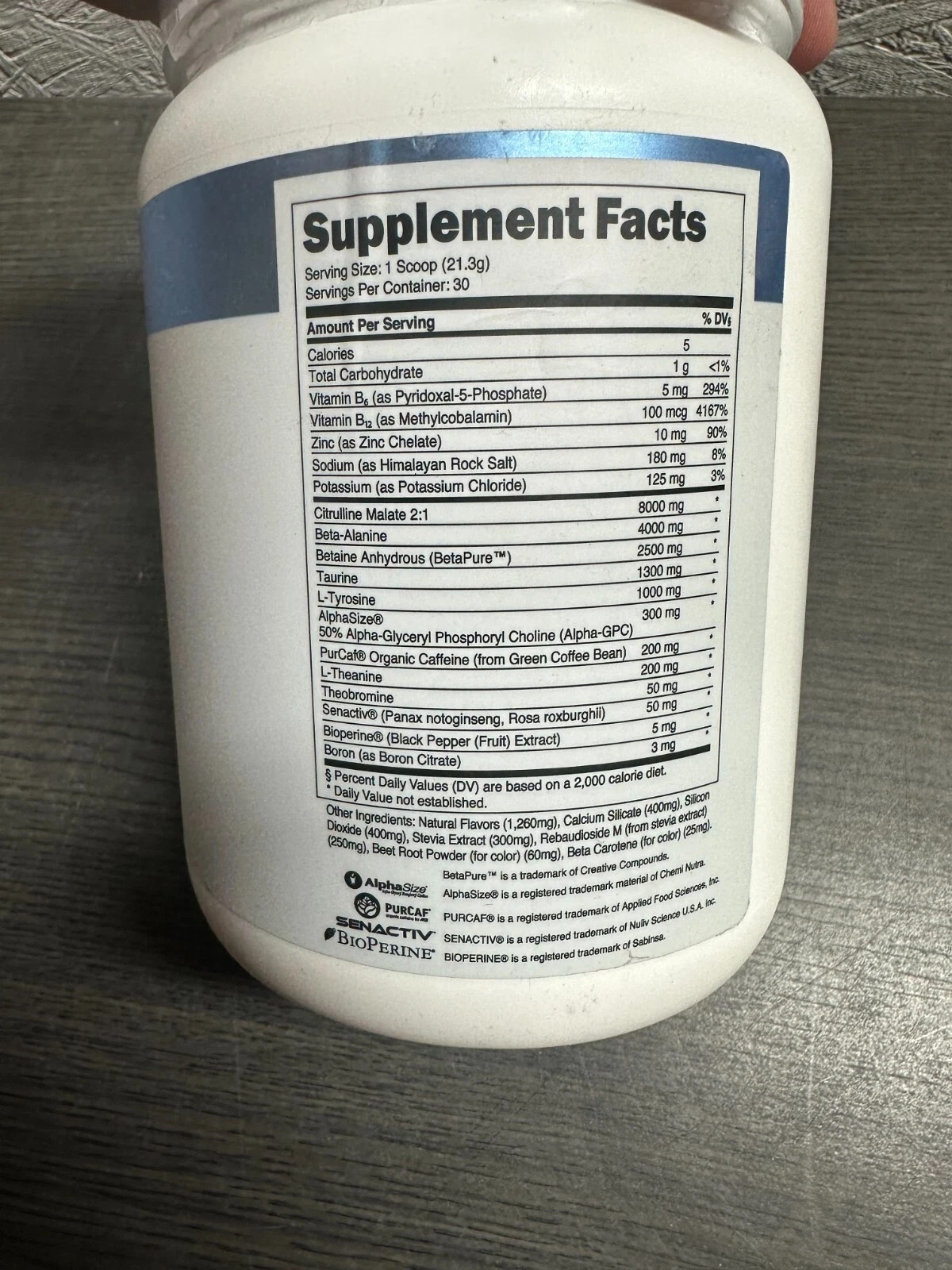 Tropical Punch Bulk Pre Workout 30 Servings Performance 05/26