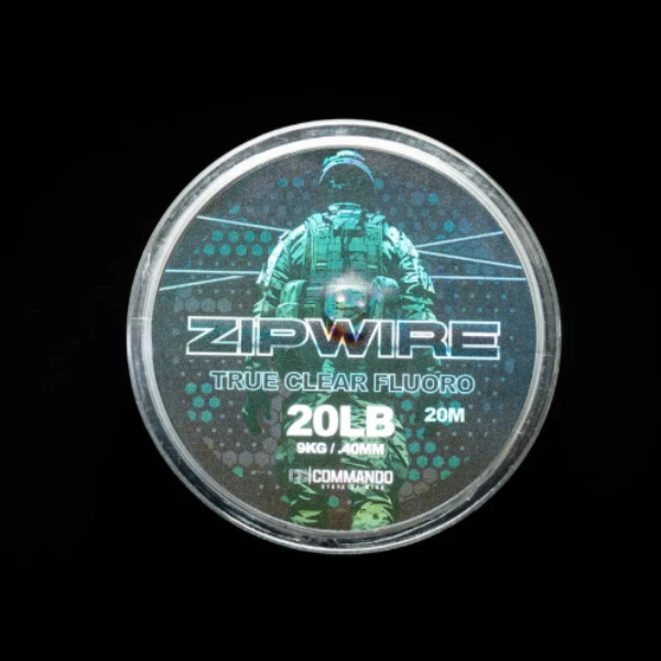 Commando Zip Wire Fluorocarbon Hooklink 20lb Clear