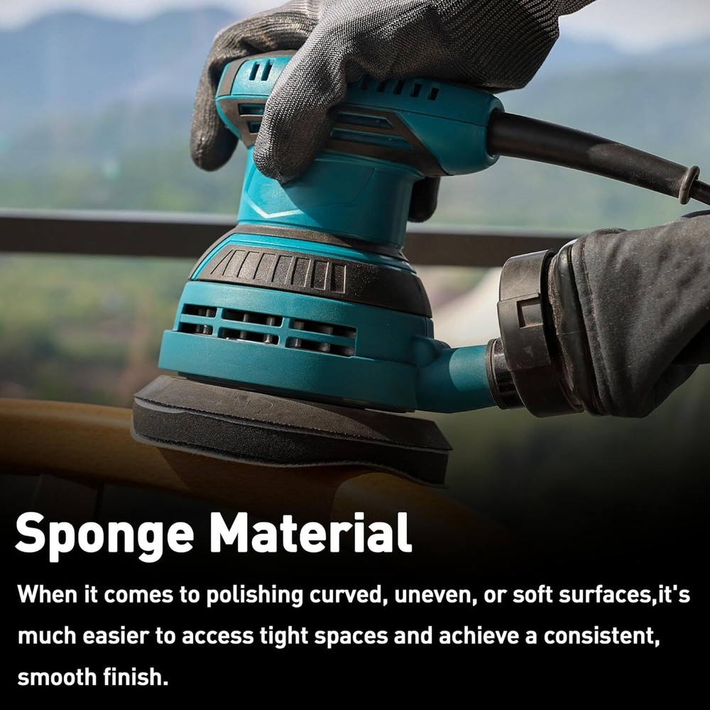 2Pcs 5 inch Hook Loop Soft Foam Interface Sanding Disc Sander Buffer Backing Pad