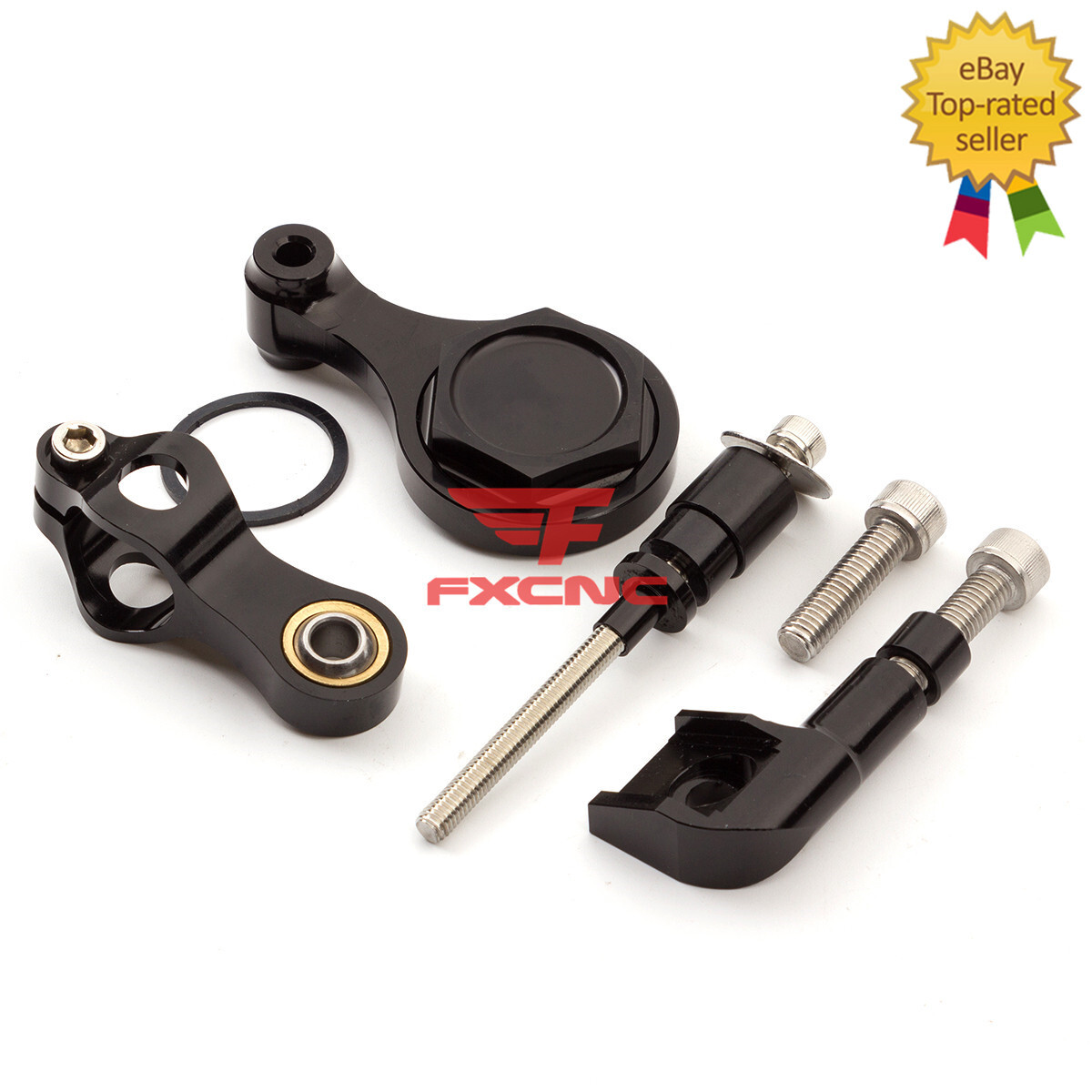 For YZF R6 2006-2020 Carbon Fiber Steering Damper Bracket Mount Kit Stabilizer