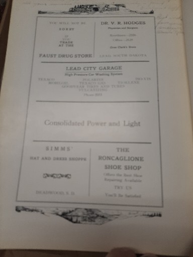Lead S.D. High School Yearbook, 1927
