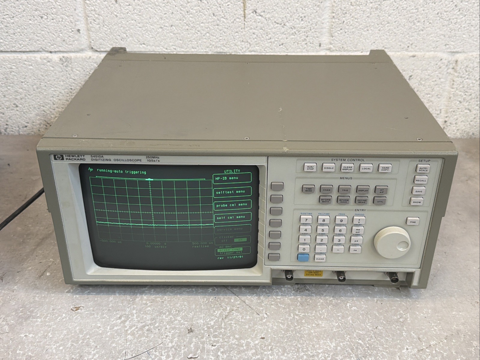 HP 54510A Digitizing Oscilloscope 250MHz 1GSa/s