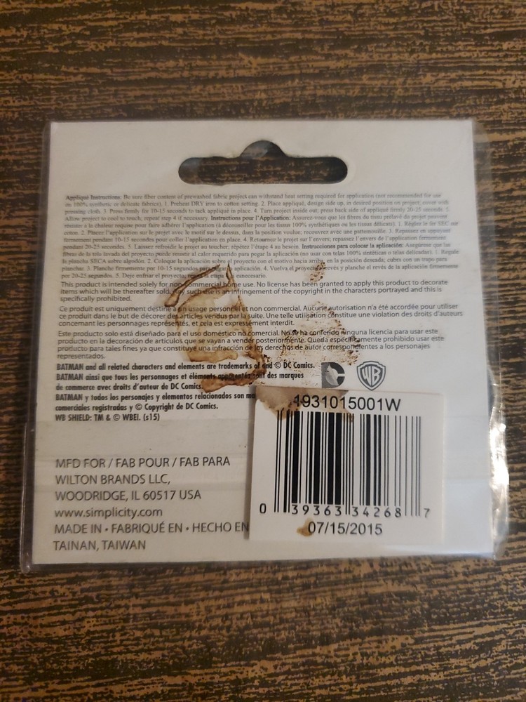 BATMAN PATCH DC COMIC BATMAN PATCH