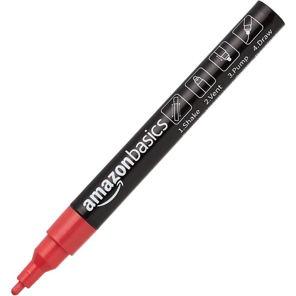 Bullet/Chisel Reversible Tip Chalk Markers, Fine Point, 8-Pack, Bright Colors