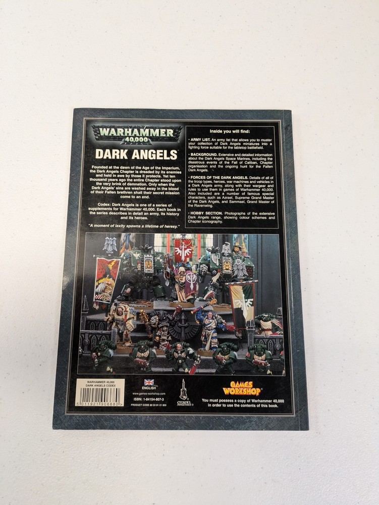 Dark Angels Codex 40K 8th Ed. 2006 Softcover