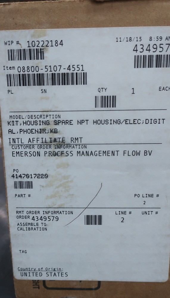 Rosemount 8800-5107-4551 Vortex Flow Meter