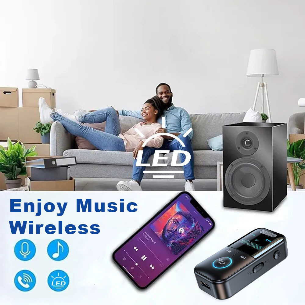 Bluetooth Receiver Transmitter For Headphones/TV/PC/Car Wireless Audio Adapter