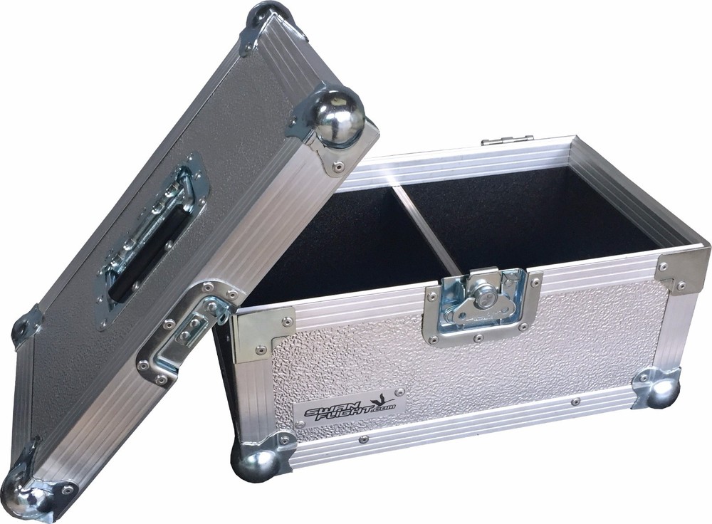 7" Single 200 Swan Flight Case Vinyl Record Box (Stucco - Silver)