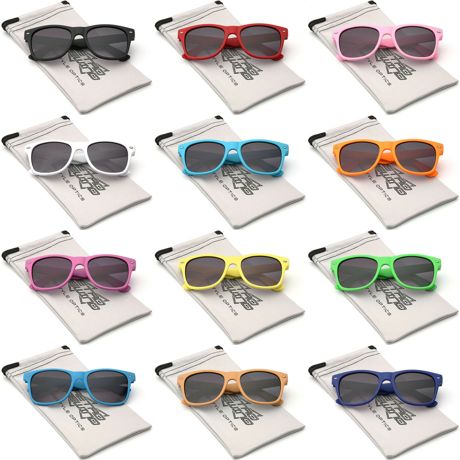 Retro Rewind Sunglasses Kid Boys Girls Rubberized Soft Frame Glasses AGE 3-12