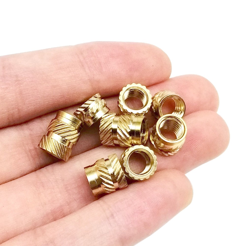 M1.2-M6 Heat Melt Injection 3D Print Brass Embed Insert Nut Set Knurled Thread
