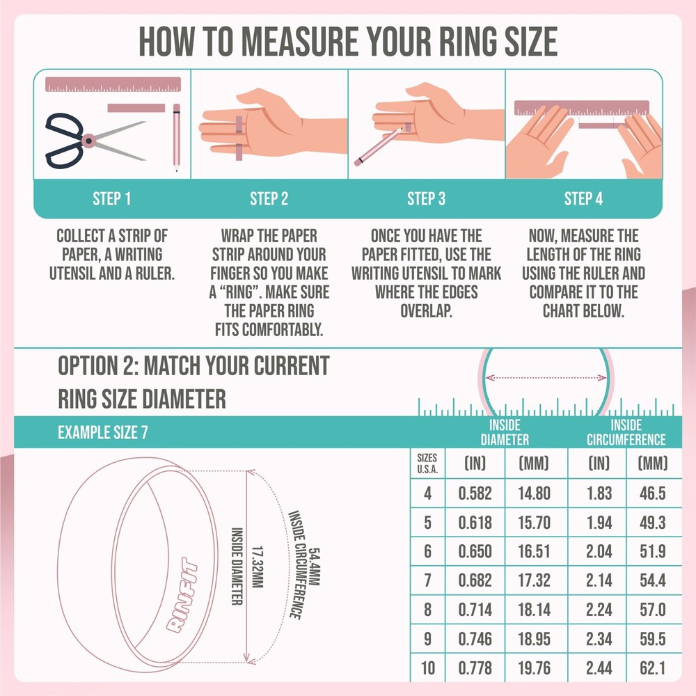 Stackable Infinity Silicone Wedding Ring | Band for Women by Rinfit