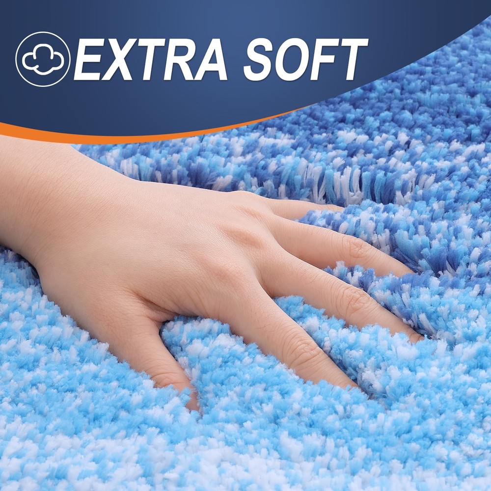 OLANLY Bathroom Runner Rugs 70x24, Extra Soft Absorbent Microfiber Bath Rugs,...