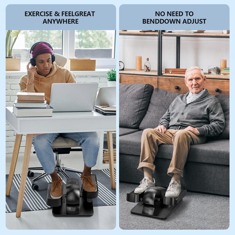 Under Desk Elliptical Machine for Senior Mini Leg Exerciser with Remote Quiet