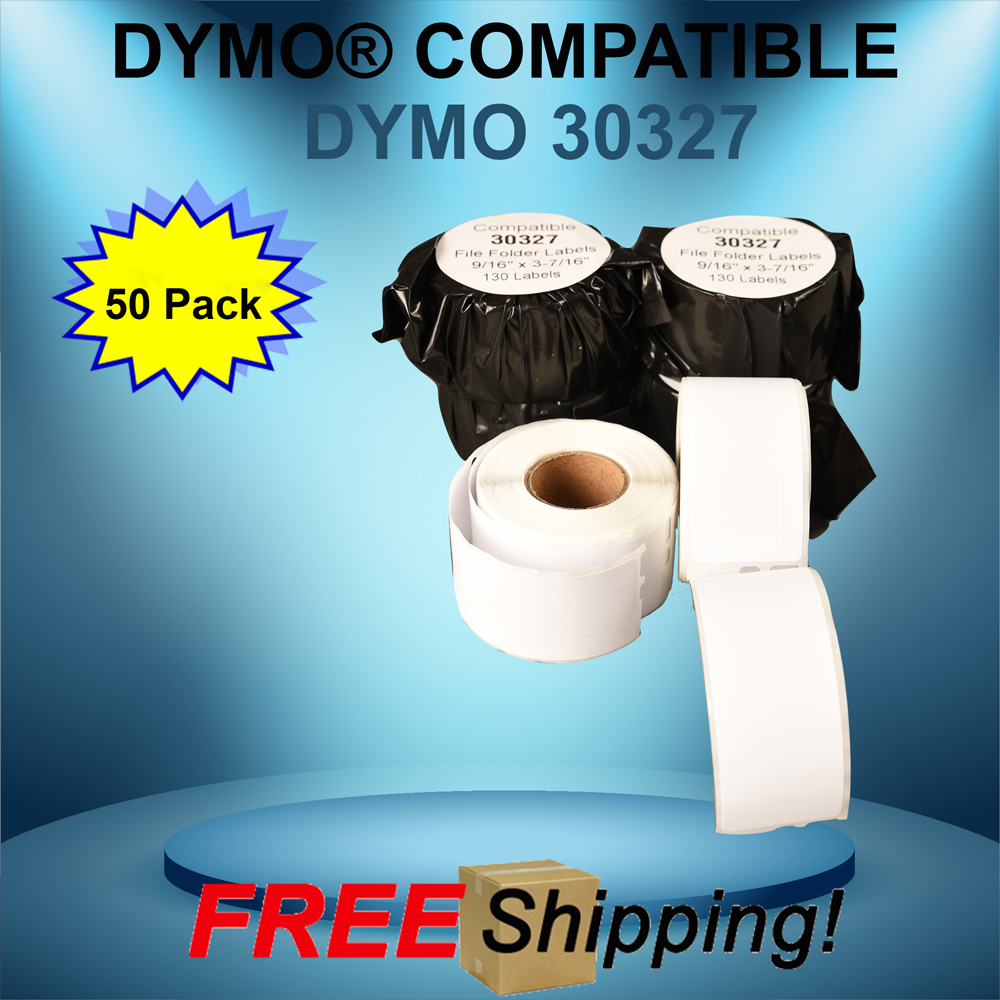 Dymo® 450 Duo USPS® Endicia® Compatible 30327 White 50 Rolls Rectangular Labels