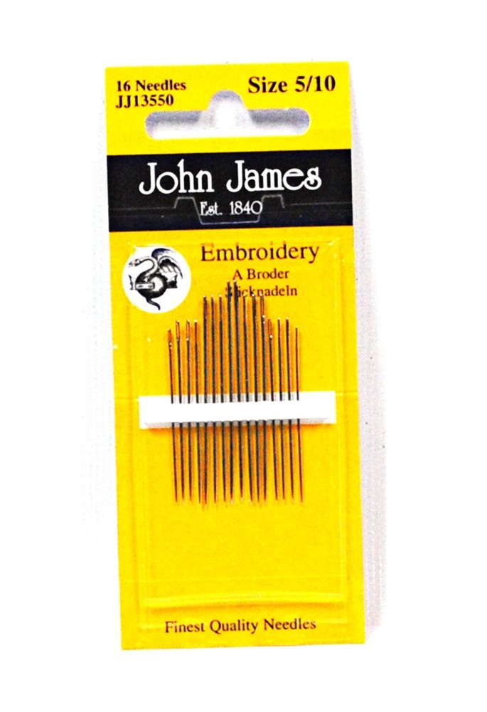 Embroidery Needles Assorted Sizes 5/10