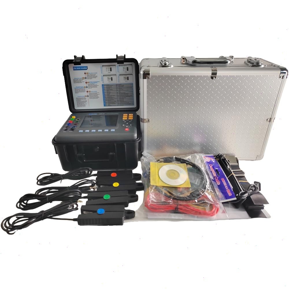 3 Phase Power Quality Meter with USB Interface AC Current Clamp Range 10mA~10.0A