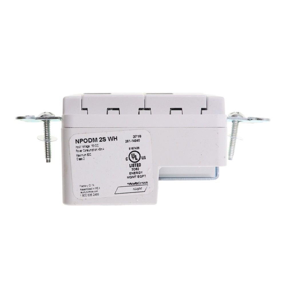 SENSOR SWITCH NPODM-2S-WH NLIGHT WALLPOD PUSH-BUTTON SCENE CONTROL, WHITE
