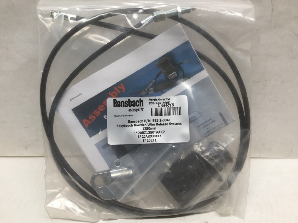 BANSBACH EASYLIFT BE5.1-004 Easytouch Bowden Wire Release, 1250mm, Plastic